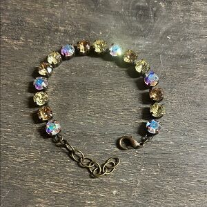 Catherine‎ Popesco Gold and Crystal Bracelet